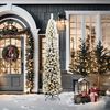 vidaXL Sapin de No&euml;l artificiel Vert 210 cm PVC et acier et plastique