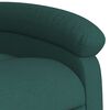 vidaXL Fauteuil de massage inclinable Vert foncé Tissu