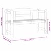 vidaXL Banc extérieur Marron 119 x 76 x 44cm Bois massif en pin
