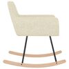 vidaXL Chaise &agrave; bascule Cr&egrave;me Tissu