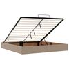 vidaXL Lit ottoman avec matelas & LED Cappuccino 180x200cm similicuir