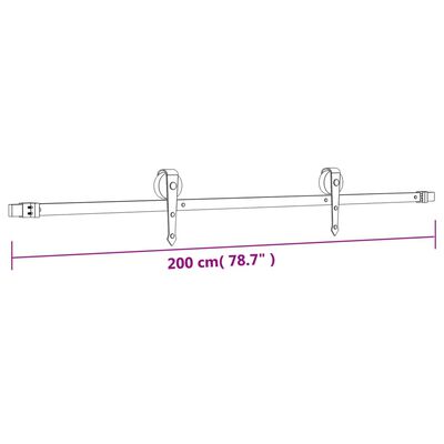 vidaXL Porte coulissante et kit de quincaillerie 90x210 cm pin massif