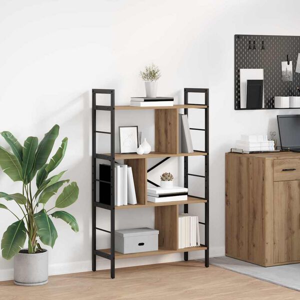 vidaXL &Eacute;tag&egrave;re Ch&ecirc;ne artisanal 75 x 30 x 123,5 cm Bois d'ing&eacute;nierie