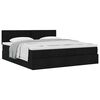 VidaXL Cadre de lit ottoman avec matelas noir 180x200 cm tissu