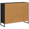 vidaXL Meuble d'appoint Ch&ecirc;ne noir 96,5 x 30 x 75 cm Bois d'ing&eacute;nierie