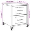 vidaXL Table de chevet noir 36x39x43,5 cm acier