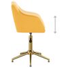 vidaXL Chaise pivotante de salle &agrave; manger Jaune Velours