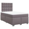 vidaXL Sommier &agrave; lattes de lit avec matelas Gris 120x200 cm Similicuir