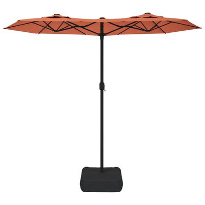 vidaXL Parasol de jardin à double tête terre cuite 316x240 cm