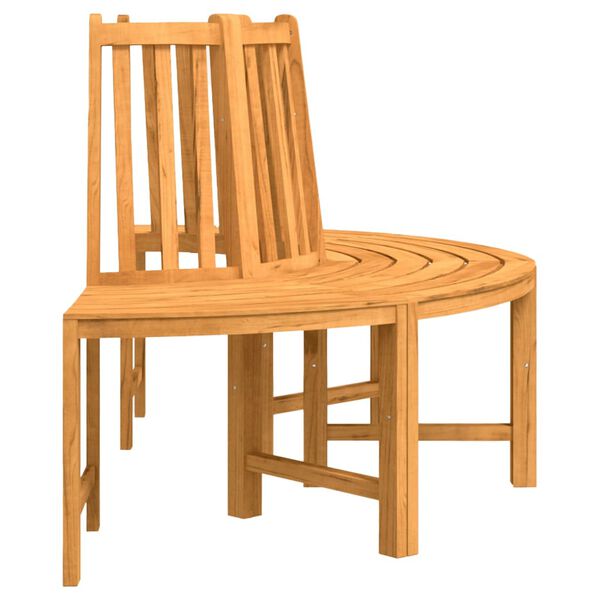 vidaXL Banc circulaire demi-rond &Oslash;160 cm bois massif de teck