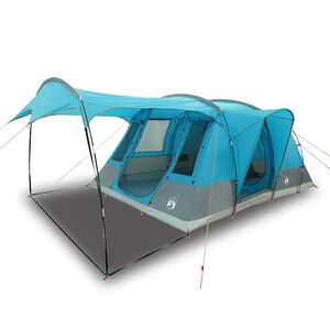 vidaXL Tente de camping tunnel 5 personnes bleu imperm&eacute;able