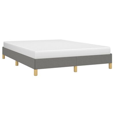 vidaXL Cadre de lit sans matelas gris foncé 140x200 cm tissu