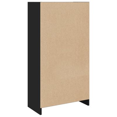 vidaXL Bibliothèque noir 57x28,5x107,5 cm bois d'ingénierie