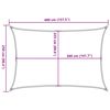 vidaXL Voile d'ombrage 160 g/m&sup2; rectangulaire gris clair 2,5x4 m PEHD