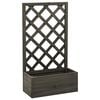 vidaXL Jardini&egrave;re &agrave; treillis de jardin Gris 50x25x90 cm Bois de sapin
