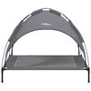 vidaXL Lit pour chien avec auvent anthracite tissu Oxford et acier