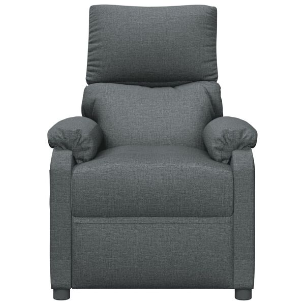 vidaXL Fauteuil inclinable Gris fonc&eacute; Tissu