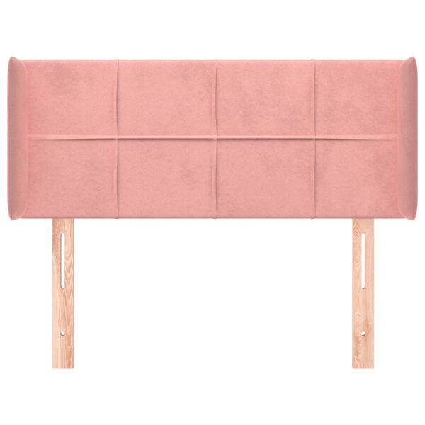 vidaXL T&ecirc;te de lit avec oreilles Rose 83x16x78/88 cm Velours