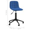vidaXL Chaises pivotantes &agrave; manger lot de 4 bleu velours