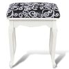 vidaXL Tabouret de coiffeuse Noir Tissu