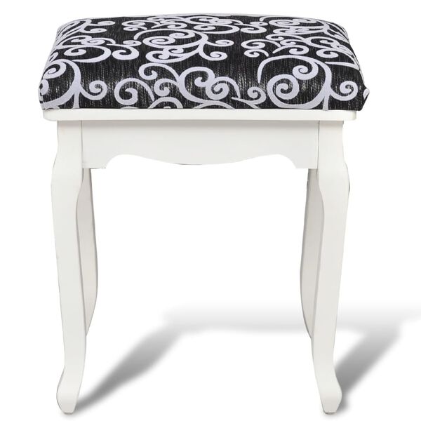 vidaXL Tabouret de coiffeuse Noir Tissu
