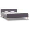 vidaXL Cadre de lit sans matelas gris clair tissu 160x200 cm