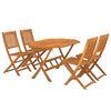 vidaXL Ensemble &agrave; manger de jardin 5 pcs Bois d'acacia solide