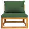 vidaXL Salon de jardin 3 pcs avec coussins bois massif d'acacia