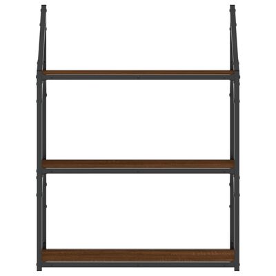 vidaXL Étagère murale 3 niveaux chêne marron 60x21x78,5 cm