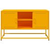 vidaXL Meuble TV jaune moutarde 100,5x39x60,5 cm acier