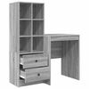 vidaXL Bureau avec tiroir 2 pcs Gris Sonoma