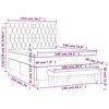 vidaXL Sommier &agrave; lattes de lit et matelas Vert fonc&eacute; 140x190cm Velours