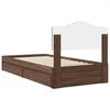 vidaXL Lit de Rangement Ch&ecirc;ne brun 100 x 200 cm Bois d'ing&eacute;nierie