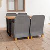vidaXL Ensemble &agrave; manger de jardin avec coussins 5 pcs R&eacute;sine tress&eacute;e