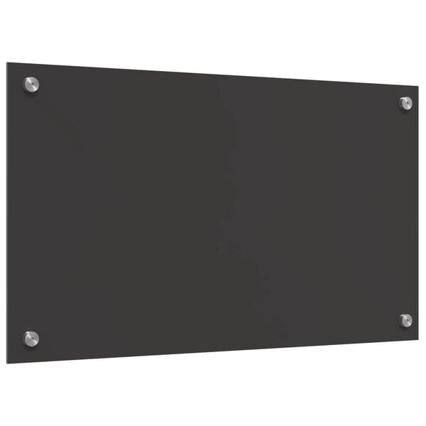 vidaXL Protection de cuisine Gris fonc&eacute; 70 x 40 x 0,6 cm verre tremp&eacute;