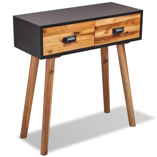 vidaXL Table console Bois d'acacia massif 70x30x75 cm