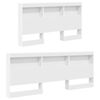 vidaXL T&ecirc;te de lit de rangement Blanc 140 cm Bois d'ing&eacute;nierie