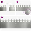 vidaXL Bordures de pelouse 20 pcs Argent 103 x 0,05 x 22 cm