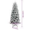 vidaXL Sapin de No&euml;l artificiel avec 300 LED avec support Blanc 240 cm