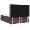 vidaXL Lit &agrave; ressorts avec matelas Marron fonc&eacute; 160 x 200 cm tissu