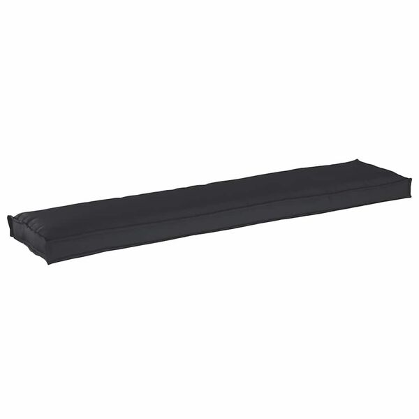 vidaXL Coussin de palette Noir 180 x 40 x 8 cm Tissu Oxford