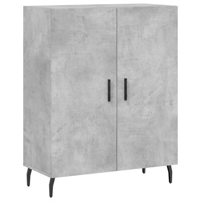 vidaXL Buffet haut Gris béton 69,5x34x180 cm Bois d'ingénierie