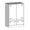vidaXL Buffet haut blanc 67x39x95 cm acier