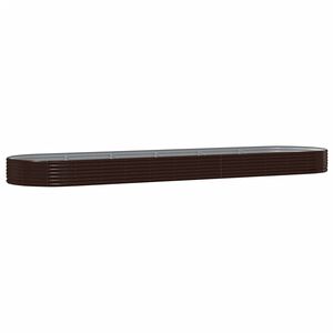 vidaXL Lit sur&eacute;lev&eacute; de jardin Acier galvanis&eacute; marron
