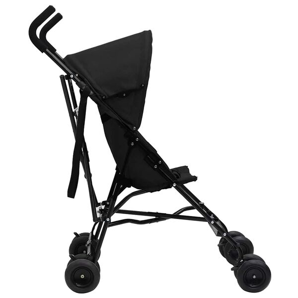 vidaXL Poussette bébé Anthracite et noir Acier