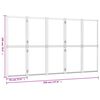 vidaXL Cloison de s&eacute;paration 5 panneaux Noir 350x180 cm