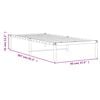 vidaXL Cadre de lit m&eacute;tal sans matelas noir 90x200 cm