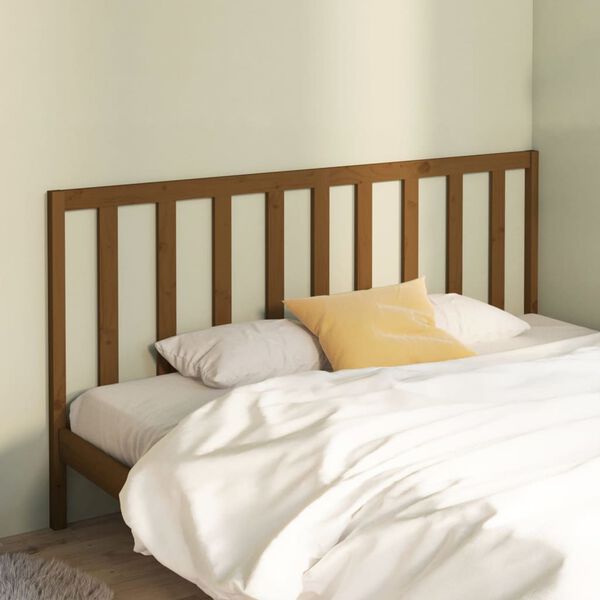vidaXL T&ecirc;te de lit Marron miel 206x4x100 cm Bois massif de pin