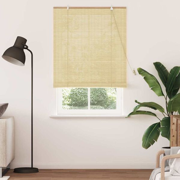 vidaXL Store enrouleur avec des rideaux Nature 110 x 220 cm Bambou