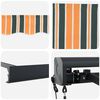 vidaXL Auvent Vert et jaune 350 x 250 x 165 cm Polyester et Aluminium